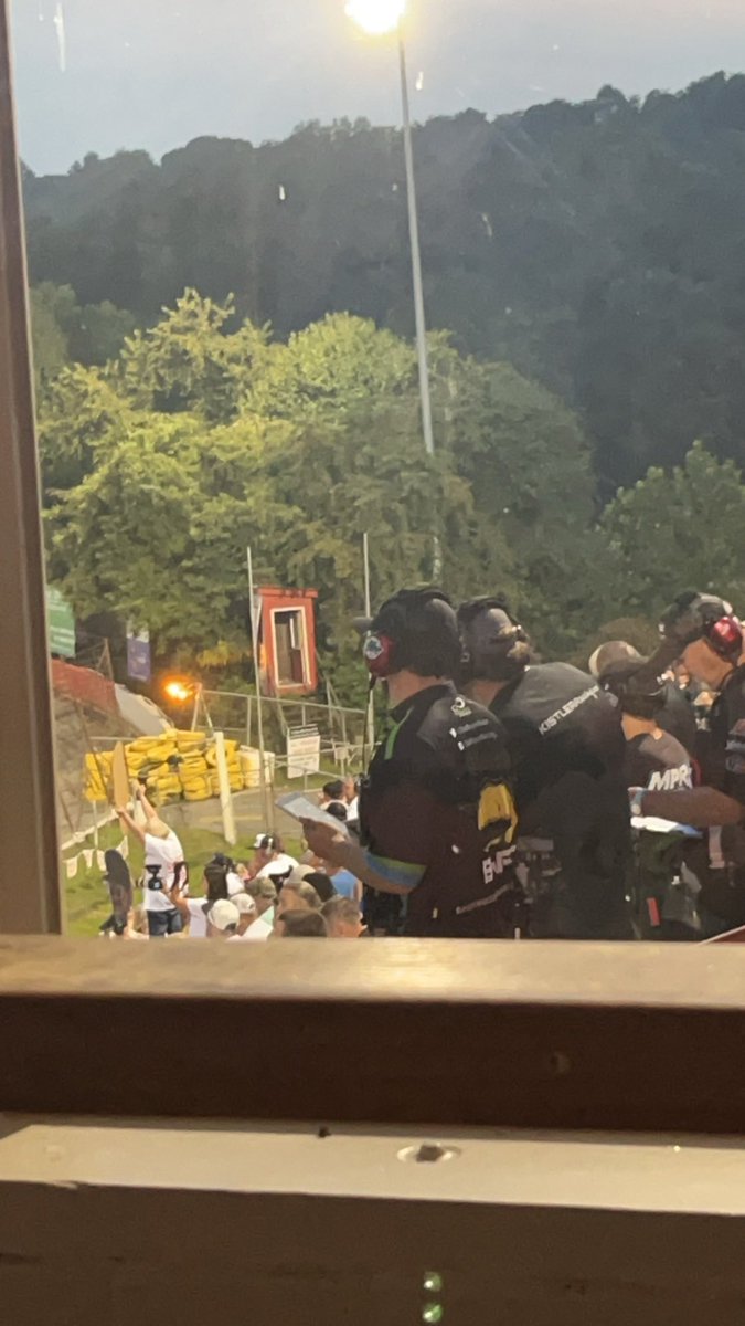 itsmoonhead's tweet photo. Mooncar driver Zac Fowler on the spotter stand https://t.co/BUMc8Yum14