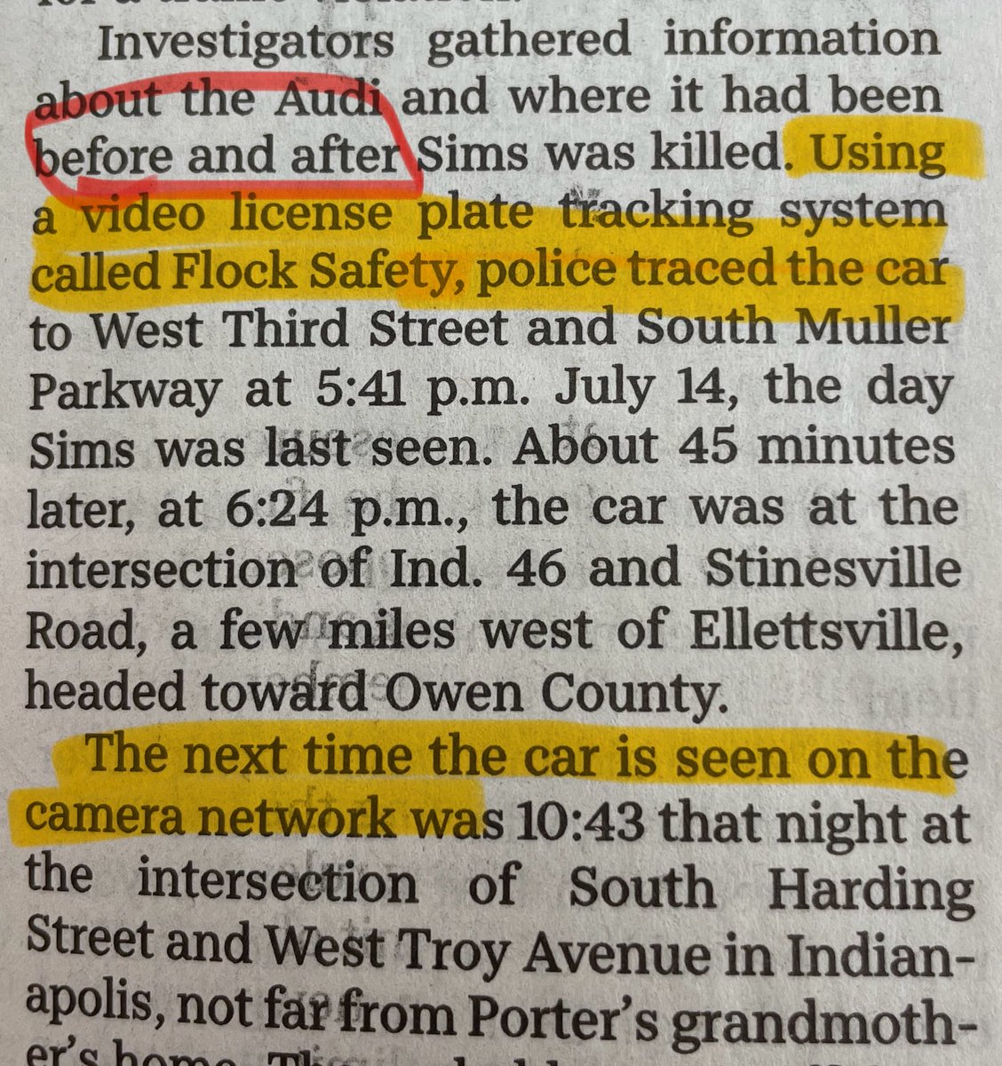 OutOfHannd's tweet photo. This is amazing. The Indiana police are tracking and storing our vehicle movements as a matter of business https://t.co/JFQ0GGxQgR