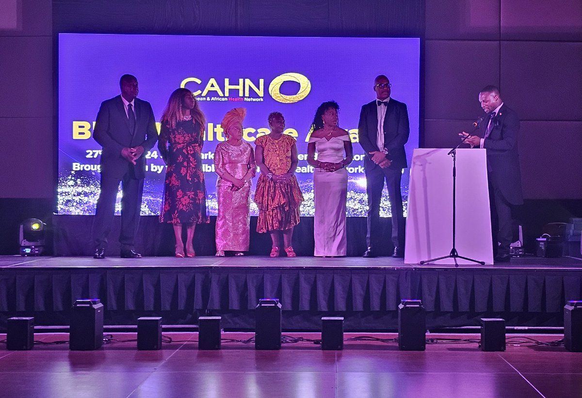 SumanPrinjha's tweet photo. Congratulations @fayeruddock @charleskod &amp; @cahn_uk team on hosting an outstanding 1st Black Healthcare Awards ceremony! Great night celebrating the incredible contributions of Black health professionals to the NHS, and excellent entertainment! Next year's event: 19 July 2025👏🏽🎉 https://t.co/4QxnqvT8Nv