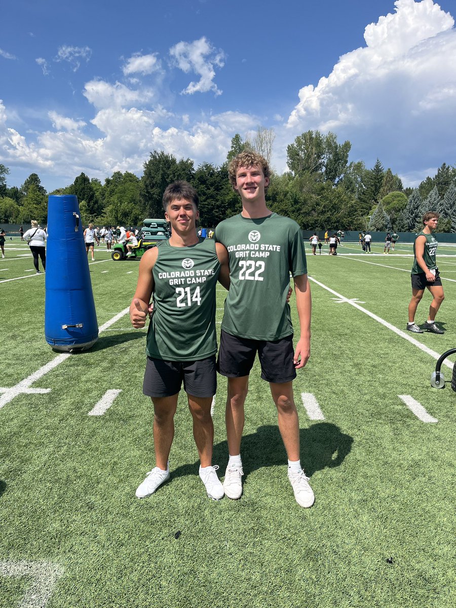 Carter Gaines (@cartergaines_4) on Twitter photo Blessed to be able to compete today at the CSU football camp. There was great competition and great coaching all helping me get better for the season. Thanks to <a href="/CoachChadSavage/">Chad Savage</a> for helping me improve my game.
<a href="/TimnathFootball/">Timnath Football</a>
<a href="/BradenPollyea/">Braden Pollyea</a> Blessed to be able to compete today at the CSU football camp. There was great competition and great coaching all helping me get better for the season. Thanks to <a href="/CoachChadSavage/">Chad Savage</a> for helping me improve my game.
<a href="/TimnathFootball/">Timnath Football</a>
<a href="/BradenPollyea/">Braden Pollyea</a>