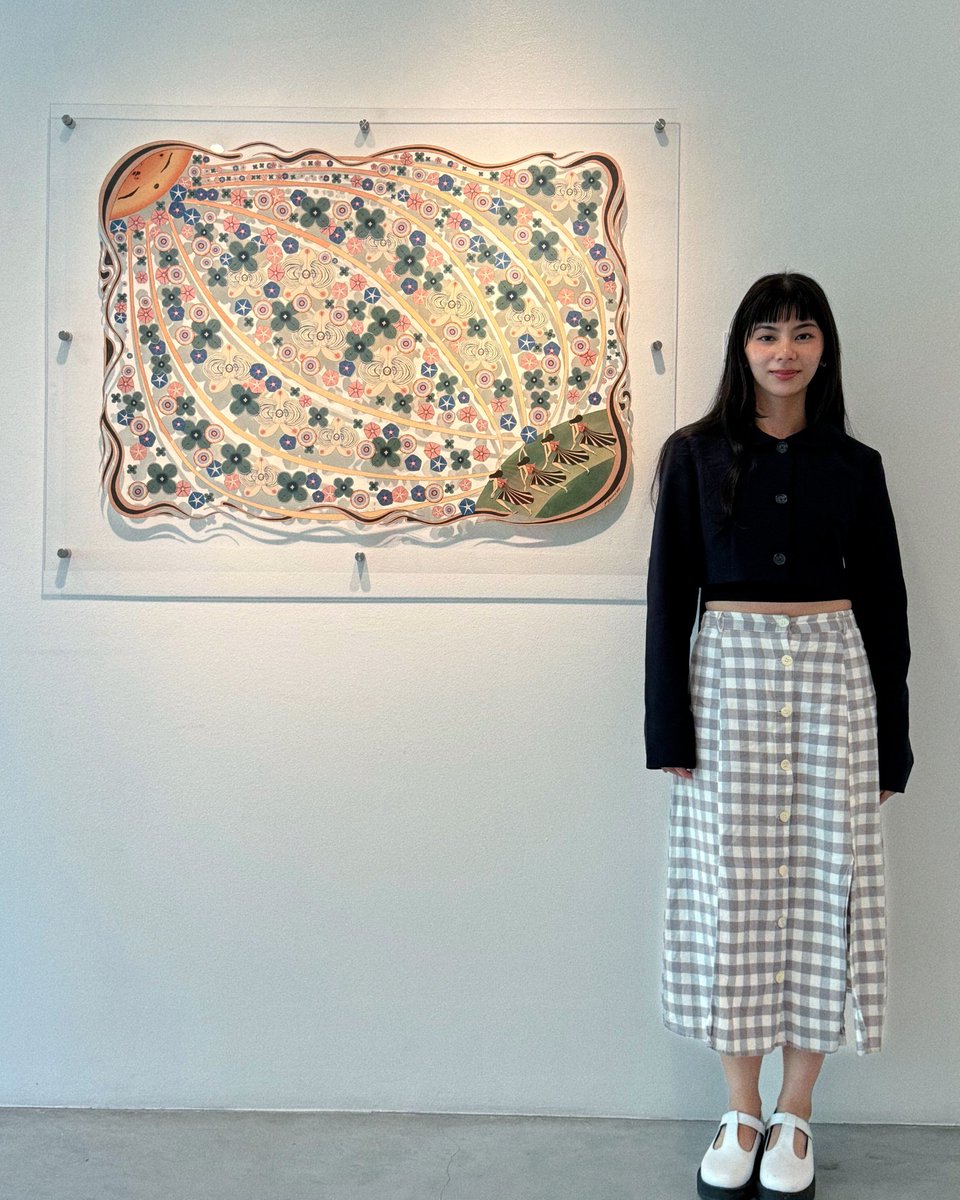pngianne's tweet photo. My largest piece to date called “Midsummer Shower” 🍀 3 x 4ft, hand-cut illustration on plexiglass https://t.co/GWJN1tWFUt