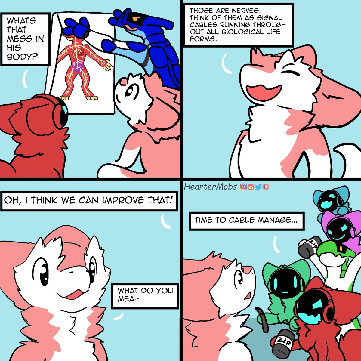 HearterMobs's tweet photo. I prefer wireless. 

#furrycomic #protogen #sergal https://t.co/wwn74n5CzX