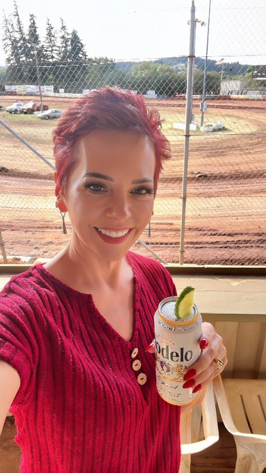 Sometimes I do country shit! 😆 Dirt races in Banks, OR to watch my kid race. 🍺 Definitely small town