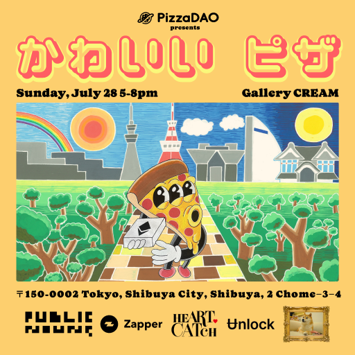 Hey Pizza lovers in Tokyo, why don't you come to Pizza Party today?
Today's Pizza is Kawaii Pizza! #かわいいピザ #pizzadao

RSVP 👇
app.unlock-protocol.com/event/july-28-…