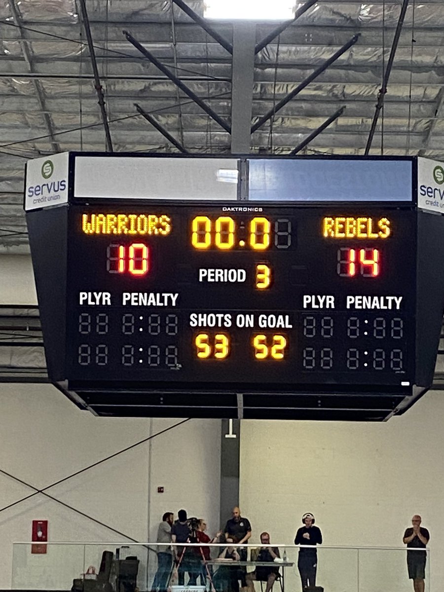 They finally beat us. Congrats to the <a href="/FortJrRebelsLax/">Fort Sask Jr Rebels</a> and best of luck at the Larry Bishop next weekend. Shoutout to our 5th years who played their last game of junior today!
#endofanera #warriors #brothers