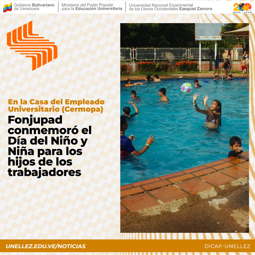 La actividad recreativa para homenajear a cada niño y niña contó también con juegos como fútbol, voleibol y ajedrez; títeres, obras de teatro, la recreación de Luis Figueredo (Figo), además de regalos y cotillones para todos los niños y niñas asistentes. unellez.edu.ve/noticias/index…