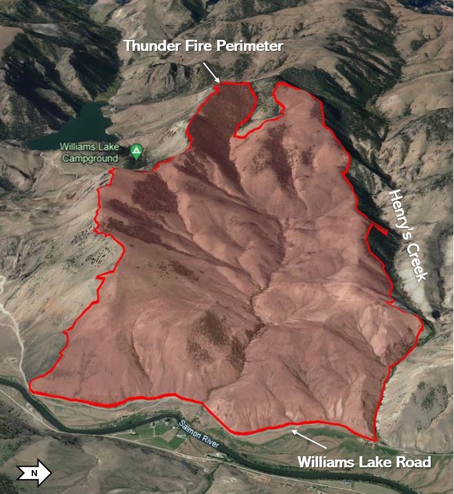 salmonchallisnf's tweet image. Huge shoutout to our local firefighters! 🔥Thanks to quick action and a strategic burnout, crews were able to stop the Thunder fire's advance. They're still hard at work mopping up hotspots. Great job, everyone! #wildfire #firefighters #williamslake #lemhicounty