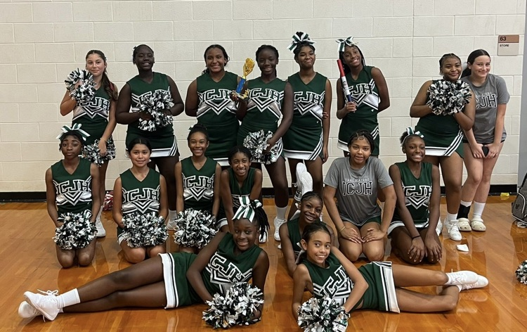 Congratulations to our cheer team! They won first place at camp this week.