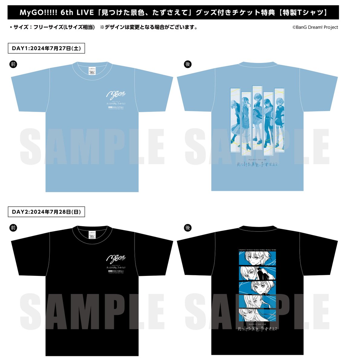 見つけた景色たずさえてDAY2】 グッズ付チケットの特典グッズ「特製T