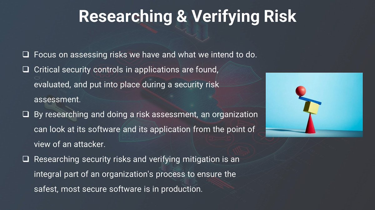 felix_hud's tweet image. Today I learned about researching and verifying risk mitigation. Ensuring effective risk management is crucial for maintaining security and stability in projects. 

#LSPPDay58 #60DaysOfLearning2024 #LearningWithLeapfrog @lftechnology