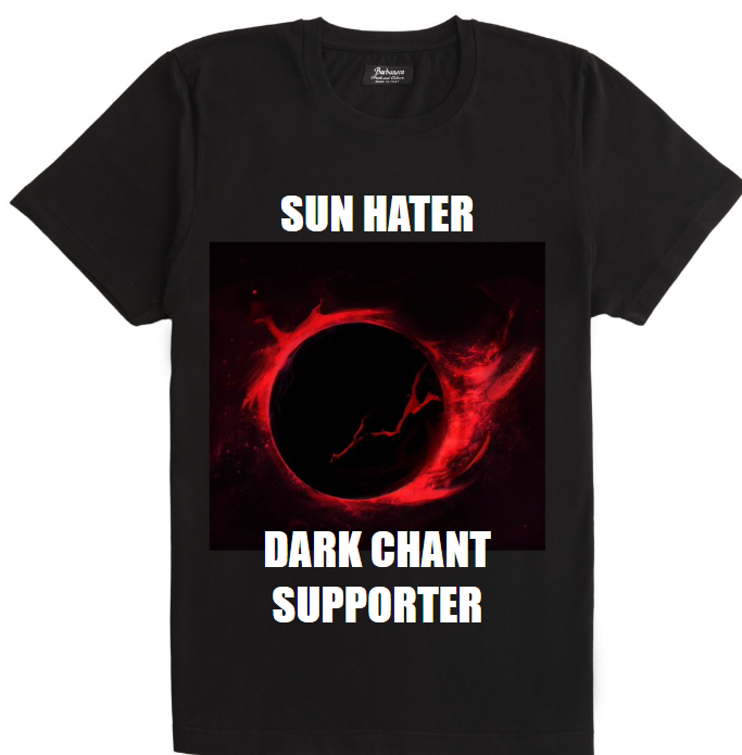 notawitchbro's tweet photo. FLASH SALE!!!! BANISHED SUN T-SHIRTS:: EVIL-DOER EDITION!
GET YOURS RIGHT NOW, BEFORE THE WORLD PLUNGES INTO ETERNAL DARKNESS! https://t.co/QyYkYBevVG