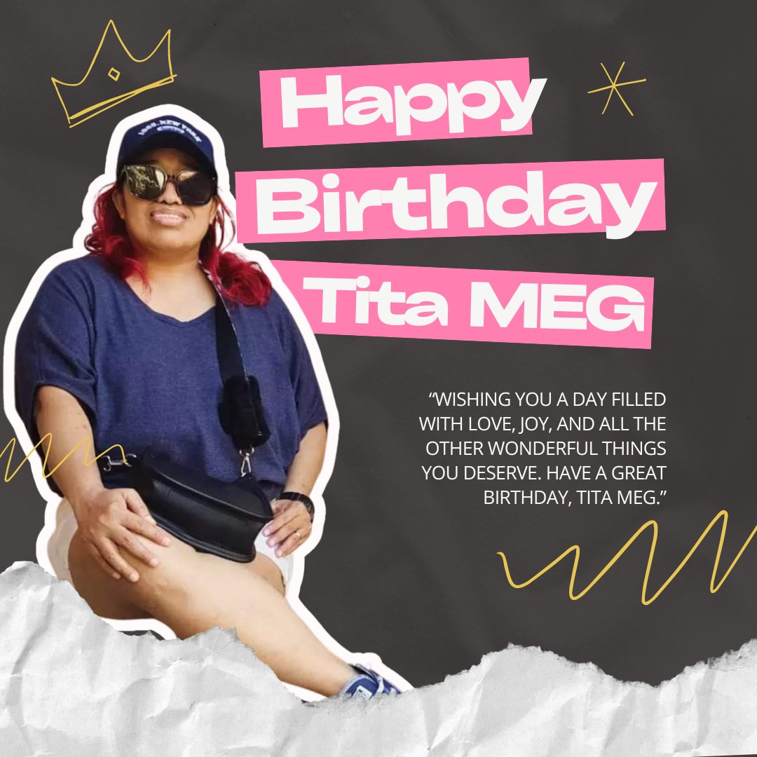 tagwarriorsph's tweet photo. Happy birthday Tita Meg๐ฅณ๐๐๐
Wishing you a day filled with love, joy, and all the other wonderful things you deserve. Have a great birthday, Tita Meg.
@EommATIN2877
#twph #tagwarriorsph https://t.co/pIkKRjGbZf