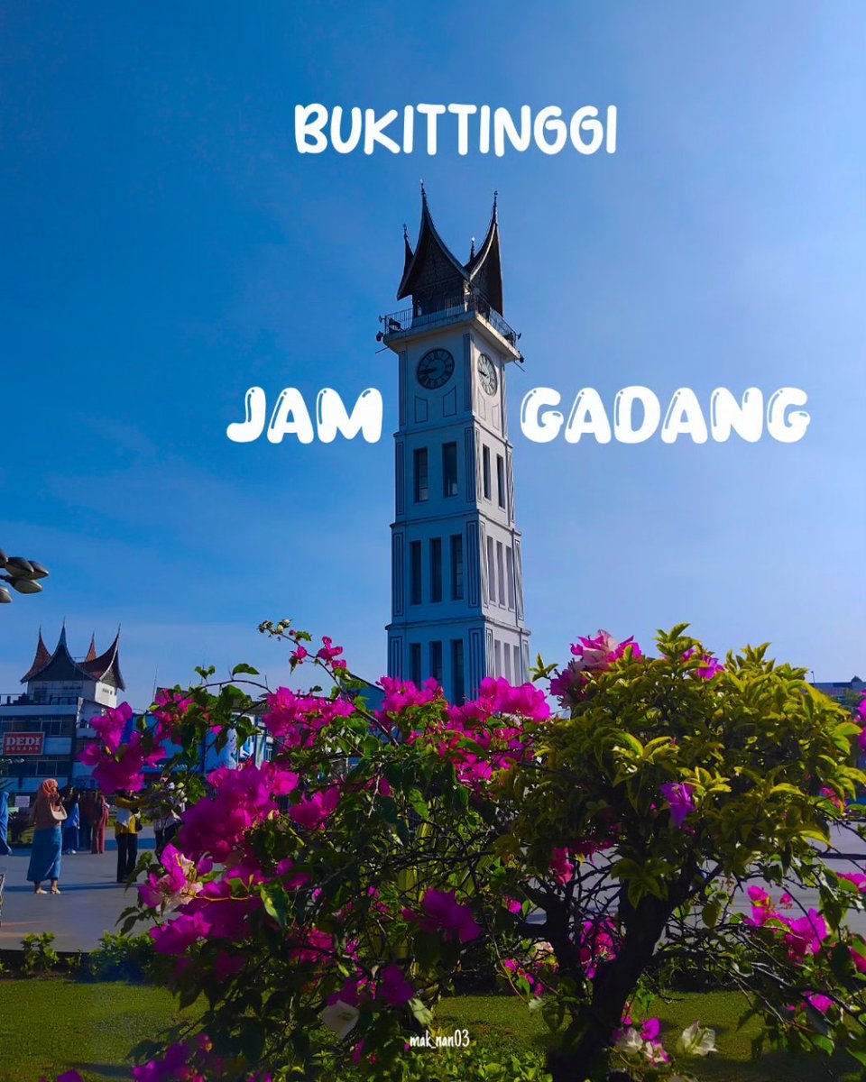 mak_nan03's tweet image. ✨️Kenangan indah terekam dalam ruang waktu di Bukittinggi.

📍 Jam Gadang, Bukittinggi ,Sumatera Barat 
📸 @mak_nan03 

Apa kenangan yang paling kamu ingat di Bukittinggi ?🫣🫠

#jamgadang #jamgadangbukittinggi #towerclock #bukittinggi #bukiktinggi #sumbar #sumaterabarat
