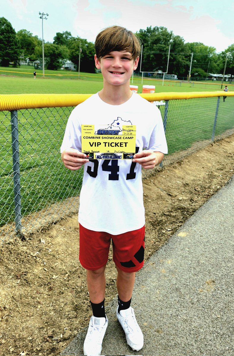 Snagged a golden ticket for the 2nd year in a row at the <a href="/OfficialKYMSFA/">Kentucky Middle School Football Association</a> combine today! 💪🏈 #mcmsfootball #brotherhood