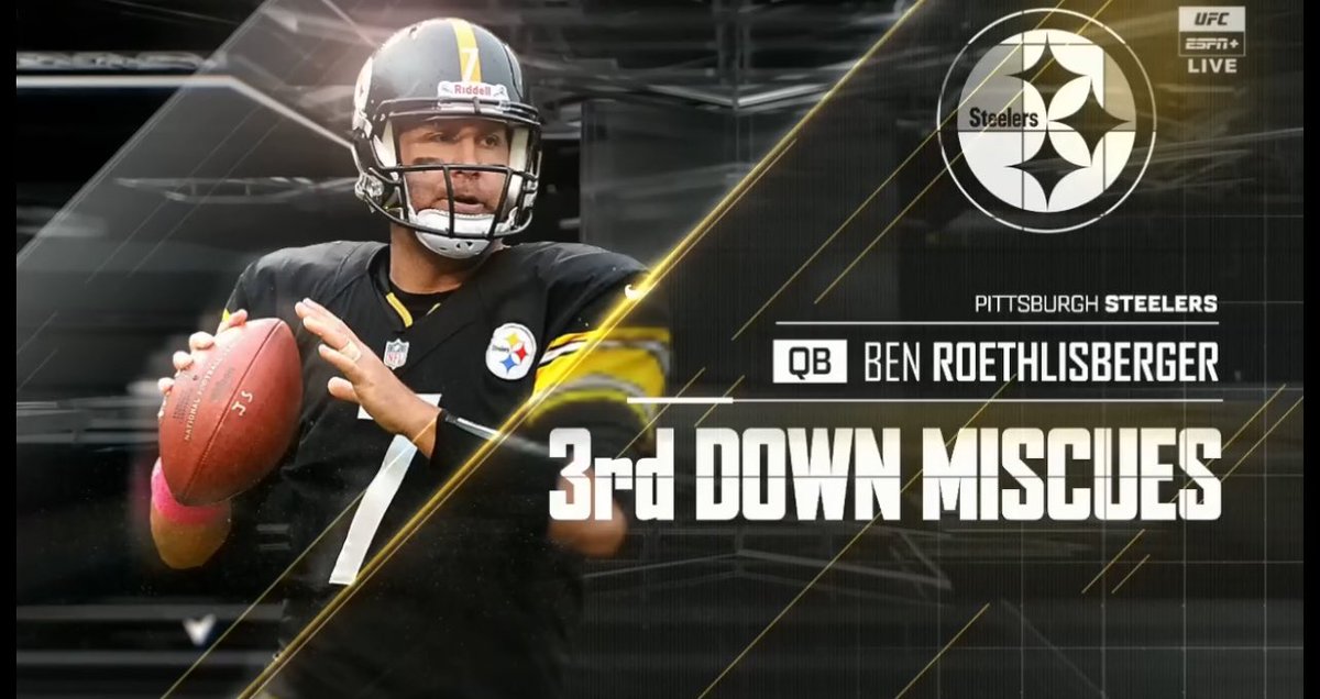 DiBonaNFL's tweet photo. I don’t know what Ben Roethlisberger did but they just accidentally showed this graphic multiple times during UFC 304. 😂 https://t.co/uzShyhPzIF