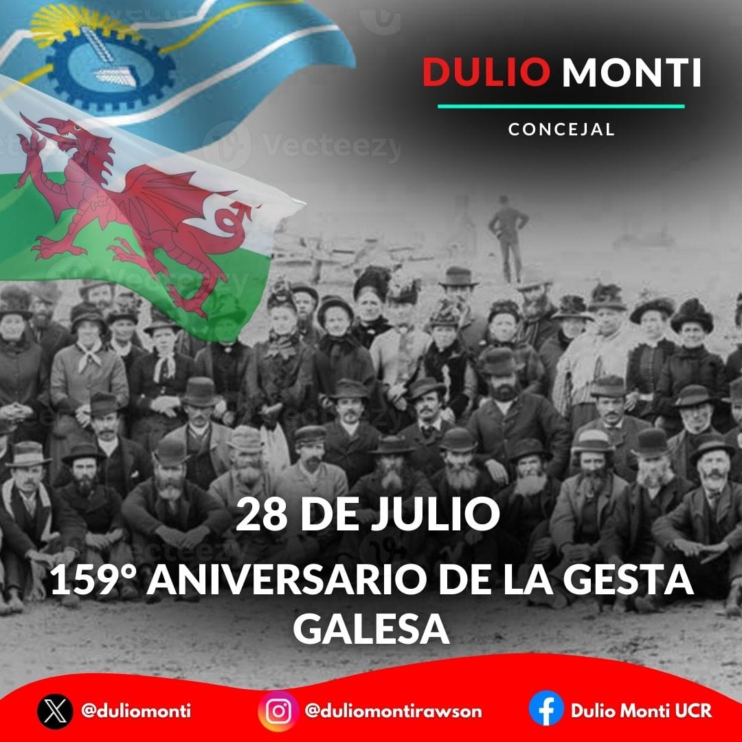 🏴󠁧󠁢󠁷󠁬󠁳󠁿 159° Aniversario de Gesta Galesa 🏴󠁧󠁢󠁷󠁬󠁳󠁿

🤝🏻 Rendimos homenaje a un pueblo que con su espíritu indómito y sus tradiciones milenarias enriqueció nuestra tierra. Su legado se manifiesta en cada rincón de la provincia.