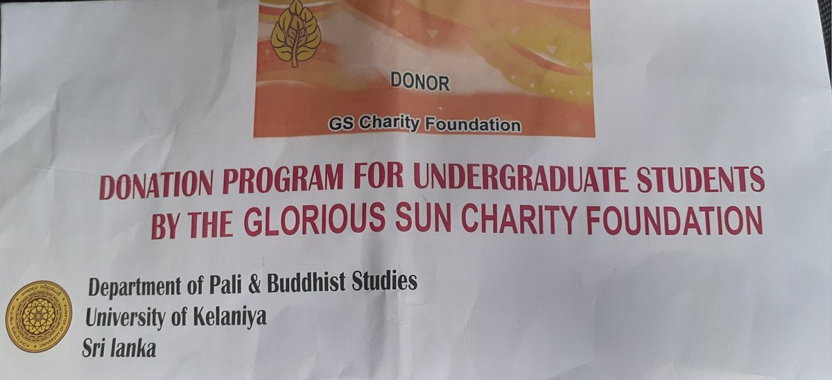 Sudesh81629356's tweet photo. Thankfully University Of Kelaniya and Donor GS Charity Foundation 😍❤️❤️
University Of Kelaniya
#Pali_and_buddhist_studies #Master_degree
✔️ ලැබුන දෙයක් පිළිබඳ කෘතඥ වීම හේතුවෙන් ලියමි.
✔️ මේ අප ලද දෙවන ශිෂ්යත්ව ලාභය යි. මිනිසා මිනිසාටම උපකාර කළ යුතුයි. සියලු දෙනාට ස්තුති යි. https://t.co/52veqiobNu