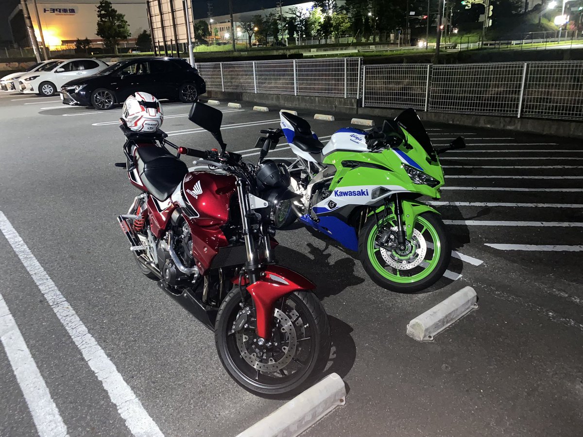 友達が納車したから久しぶりのナイトツーリング楽しっかった😁