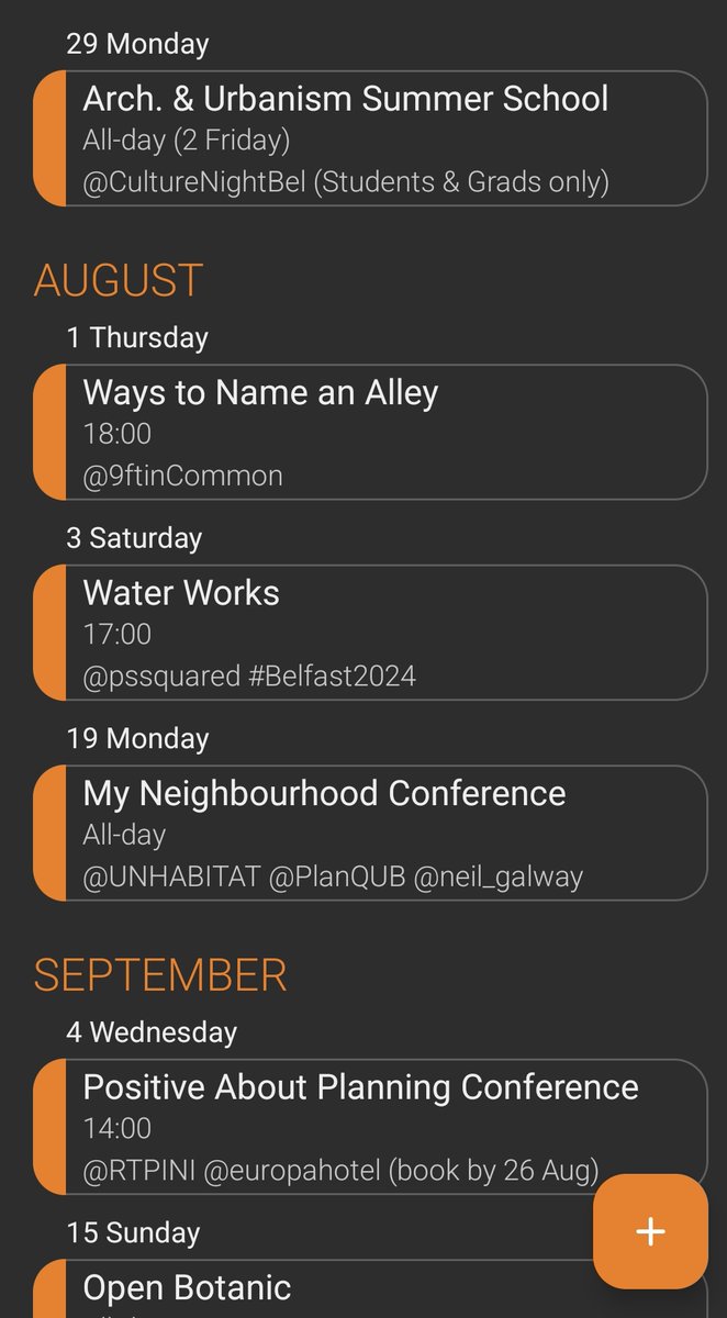 Upcoming events, #AllinOnePlace. #Urbanism #Placemaking #NorthernIreland
