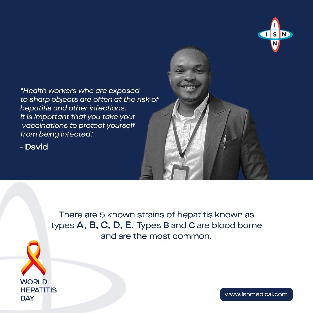 ISN_Medical's tweet photo. Health workers who are exposed to sharp objects are often at the risk of hepatitis and other infections. It is important that you take your vaccinations to protect yourself from being infected. — David https://t.co/SjBihTSa98