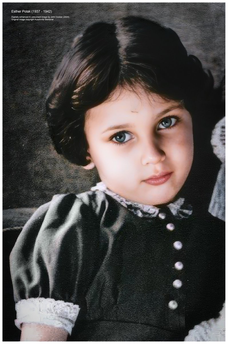 On this day, a 5 year old Dutch Jewish girl was deported from Westerbork to Auschwitz. She was murdered in the gas chamber on her arrival. Her name was Esther Polak.

Please support <a href="/AuschwitzMuseum/">Auschwitz Memorial</a> to reach their goal of 2 million followers