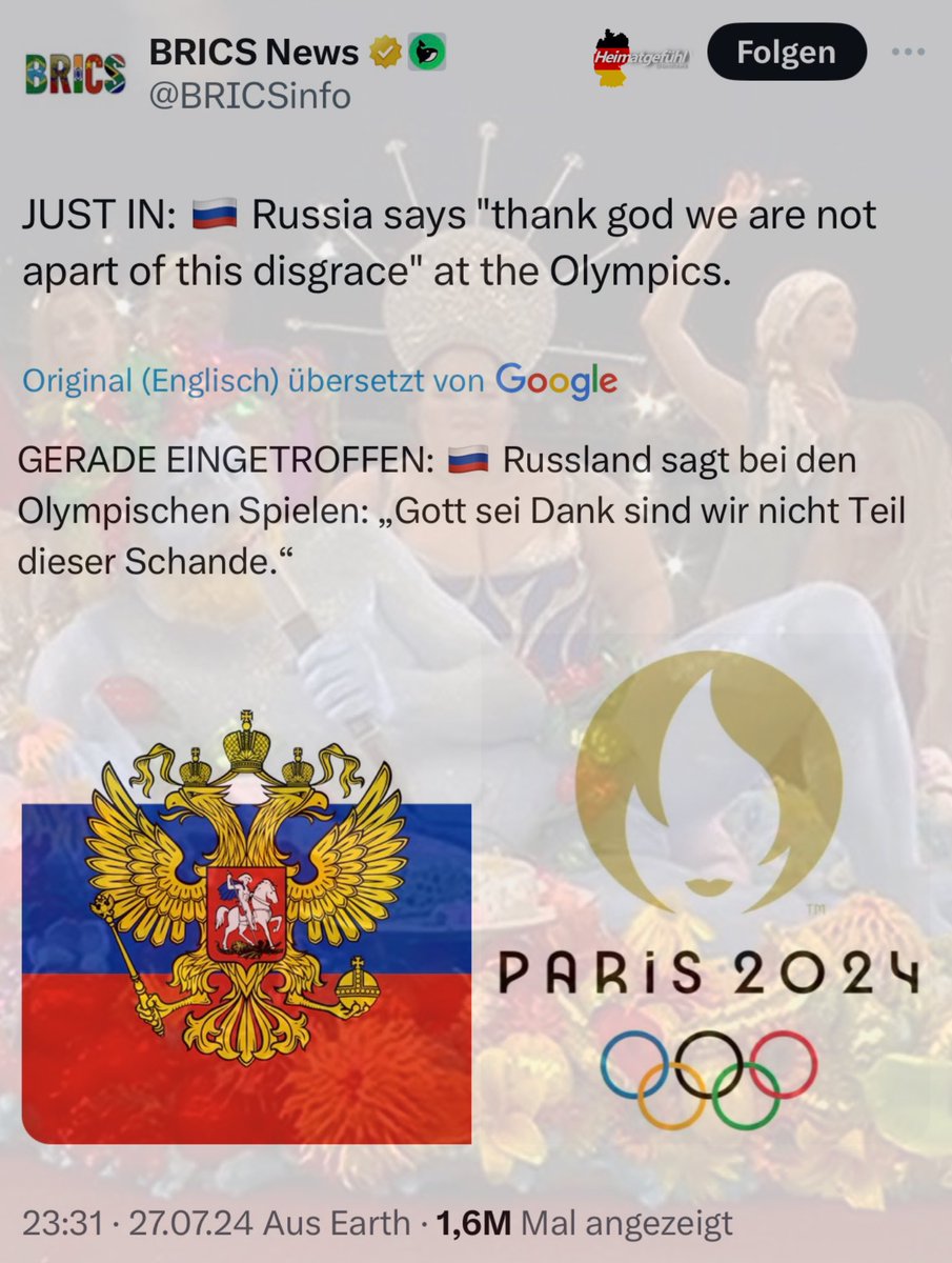 Ich kann die Russen verstehen. 

#Paris2024