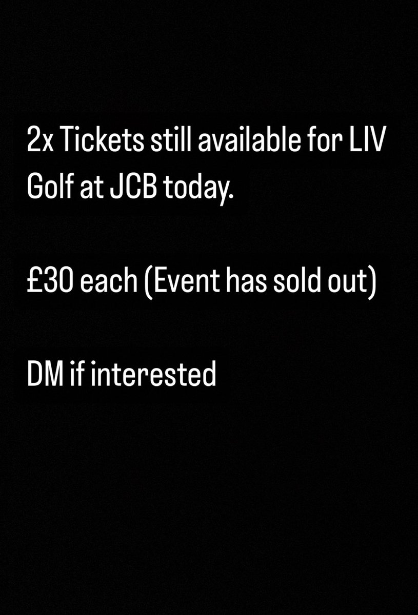 zackkyates's tweet photo. 2x Ground-pass tickets for LIV golf today. DM if interested⬇️⬇️⬇️⬇️ https://t.co/grFvwEo1NN