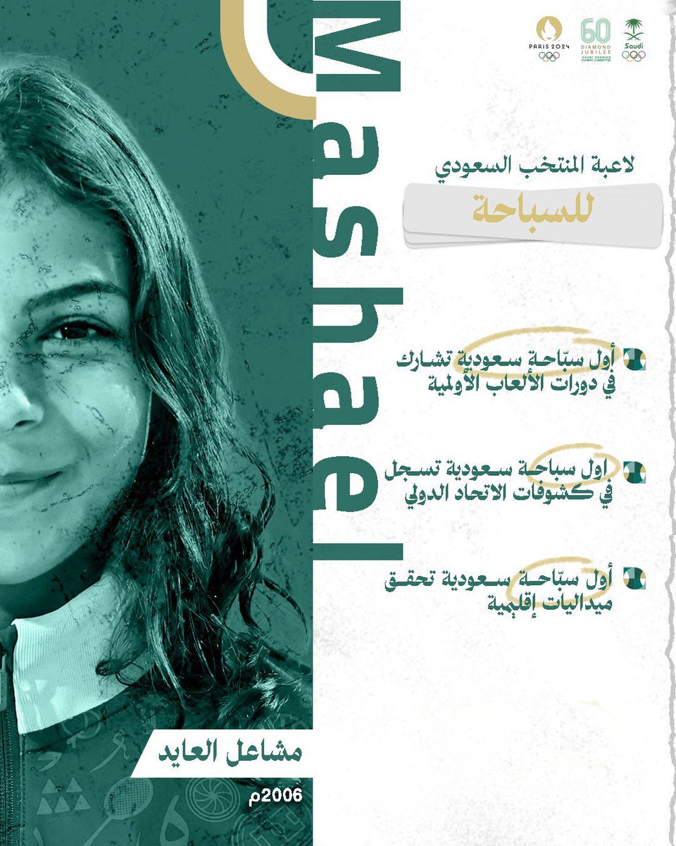 1SMi_'s tweet photo. 🚨🚨🚨🚨🚨🚨🚨🚨🚨🚨🚨🚨🚨🚨

اليوم تـــدشين السعودية مشاركتها في الاولمبياد بالســباحة مشـاعل العــايد 🇸🇦

— 200 متر حرة 🏊‍♀️
— 1:00 ظهرًا بتوقيت مكة 🕋

بالتوفيق لها ولكل ممثلينا 💚💚💚💚💚💚💚💚
#Paris2024 https://t.co/cZou4EJflJ