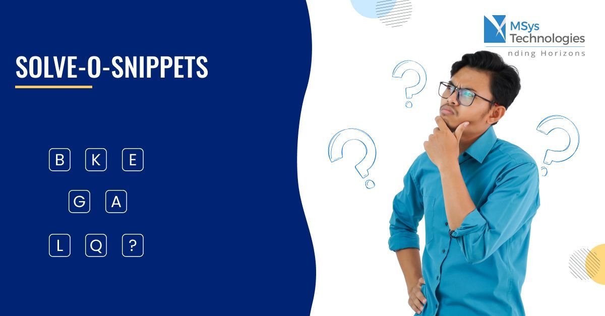 AziroTech's tweet image. Put on your thinking cap! 

Can you solve this tricky puzzle? 

Leave your answer in the comments below! 🧩 

#RiddleMeThis #BrainTeaser #SolveOSnippets #RiddleRoundup #SolvethePuzzle