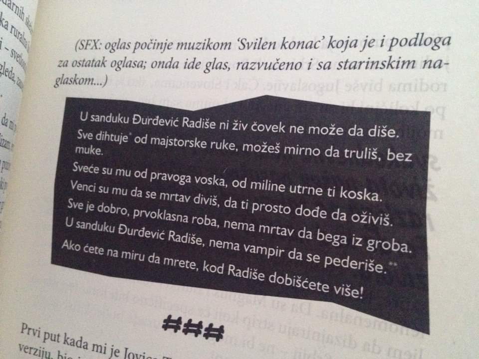 Vrhunski radijski oglas iz dobe Jugoslavije.