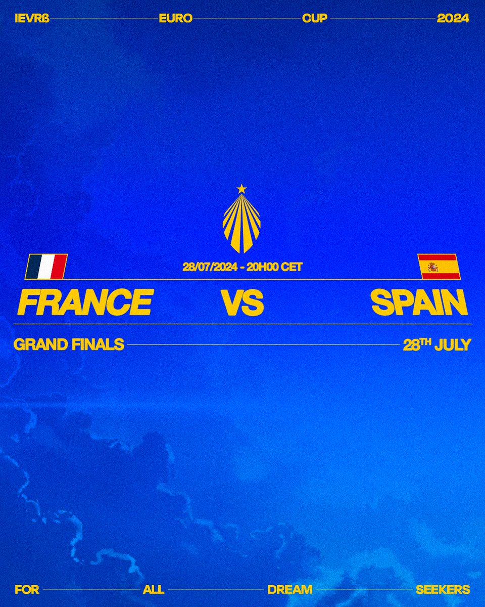 IEVREUROS's tweet photo. This match-up was written in the stars.
Today, France VS Spain. Only one will be left.
Tonight, 20h/8PM CEST. https://t.co/c3qoPoG7MZ