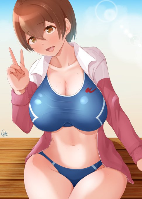 しごおわ。タイムアタックみたいな仕事勘弁してくれ。過去絵オリジナルボーイッシュ巨乳ちゃんです 