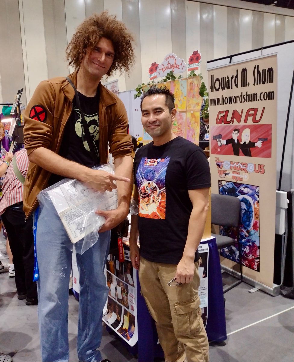 howardshum's tweet photo. Nice meeting Robin Lopez and Colin Kaepernick today at San Diego Comic-Con! Despite me being a huge basketball fan, I did call Robin, “Brook.” Robin legit knows his comic books and comic book artists and I don’t know my Lopez brothers 😄#sdcc #sdcc24 #sdcc2024 #robinlopez #kaep https://t.co/cbvCpsQg1D