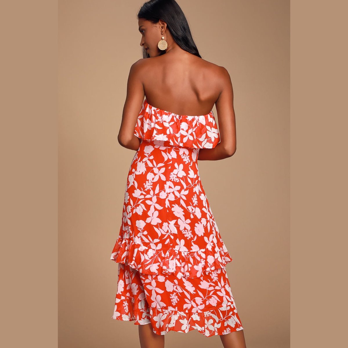 Margary_V's tweet photo. https://t.co/T27A9cRcEb 

$82 #Paradise Is Waiting #Red #FloralPrint #Strapless #Midi #Dress
#Lulus S https://t.co/tTIIDa0CQH