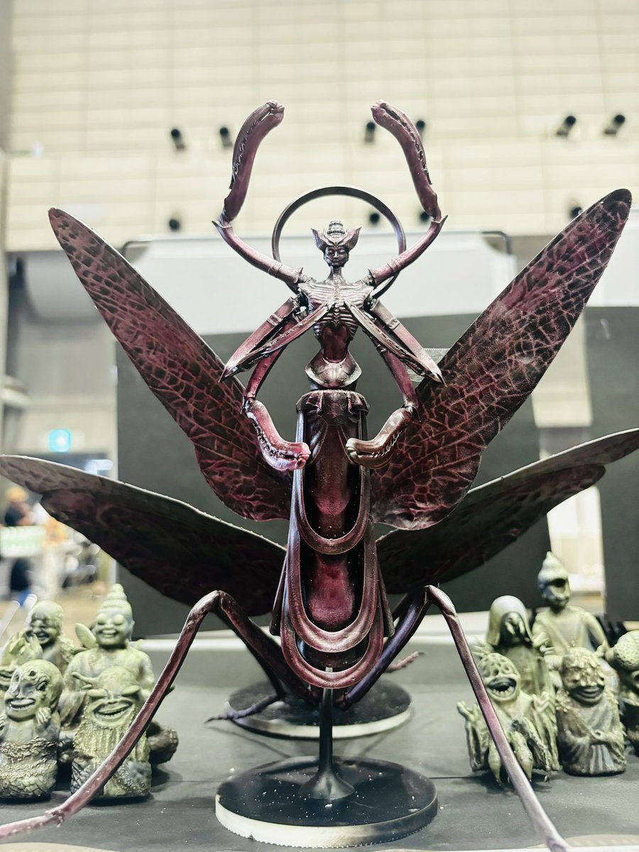 EacheTwo's tweet image. ディーラー名【イーチ探偵事務所】　
卓番：3-34-13

〇禍津観音

〇装甲車級擬人式神 多々良五◯◯

◯さんすの地蔵

オリジナル怪異クリーチャーモデルを展示しています（17:00まで）

よろしくお願いいたします🙇
#WF2024夏 #WF2024S #ワンフェス2024夏