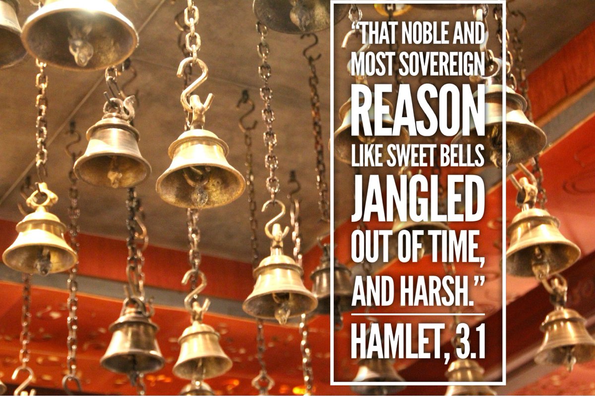 PMFontana's tweet photo. โโฆthat noble and most sovereign reason
Like sweet bells jangled out of time, and harshโฆโ
Ophelia, HAMLET, 3.1
#ShakespeareSunday
THEME: Harmony
#JangleBells https://t.co/DPW3qW2tKq