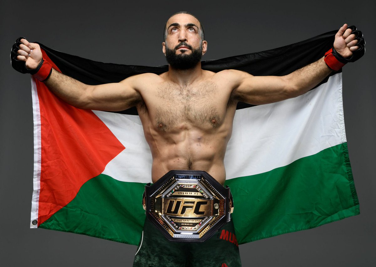 HE DID IT. Belal Muhammad just became the first Palestinian UFC champion. History has been made. FREE PALESTINE 🇵🇸 #UFC304