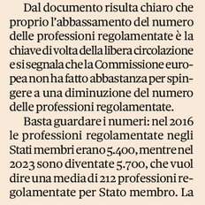 Corte dei Conti UE. Da IL Sole 24 Ore: "Giungla professioni: la libera circolazione Ue resta un miraggio "  Per la Corte , occorre ridurre le professioni regolamentate, pertanto l'unico sistema alternativo a quello protetto è quello associativo #INTtributaristi #Confassociazioni