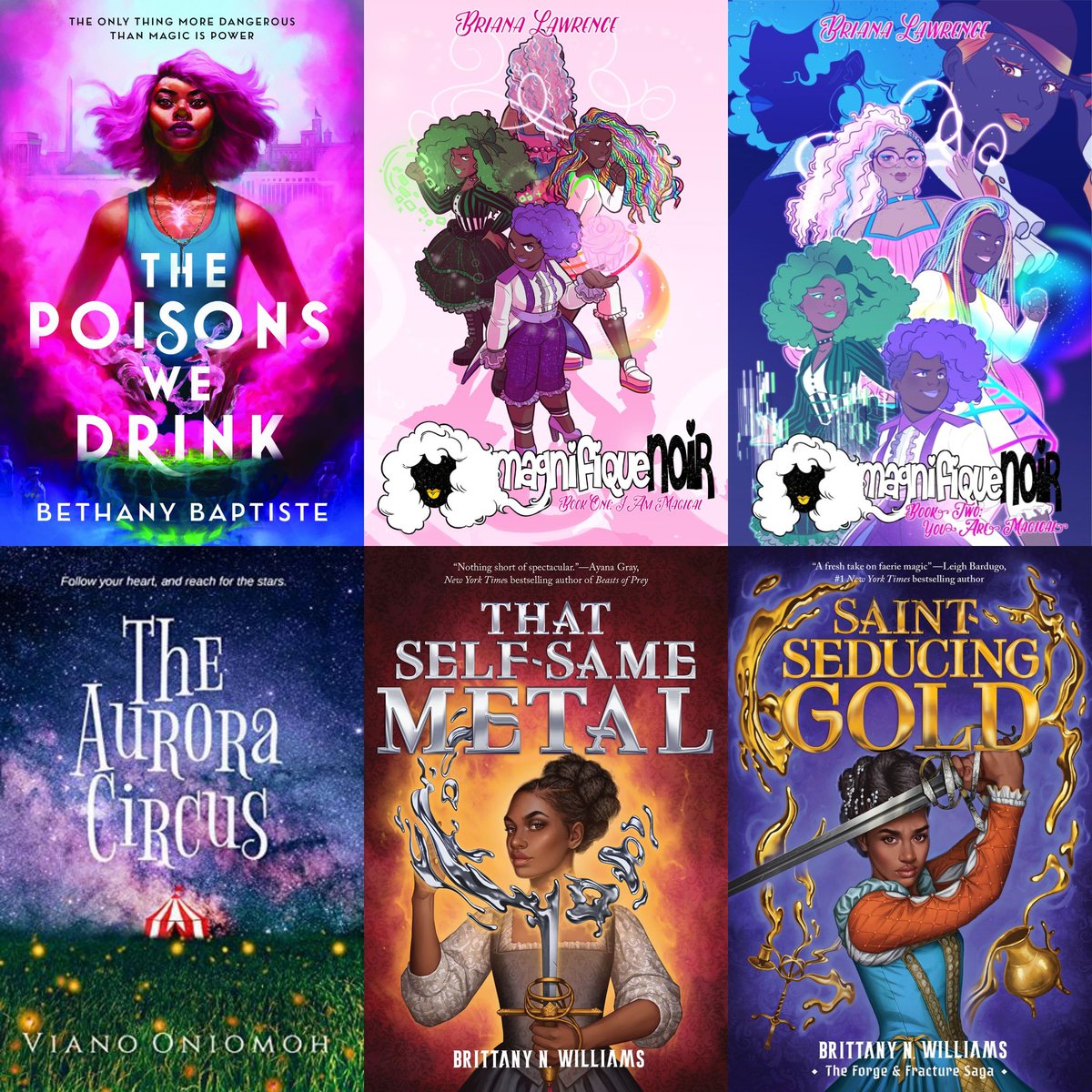 Six black fantasy books with b‌isexual main characters on my TBR 🩷💜💙