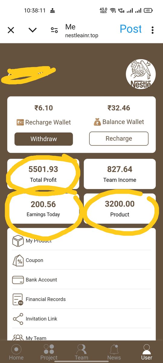 rishira69299366's tweet image. My daily earning 200 rupay 
Aap bhi kma skte ho 😊😊
Join Nestle Nestleainr.Top/#/Register?Ico…