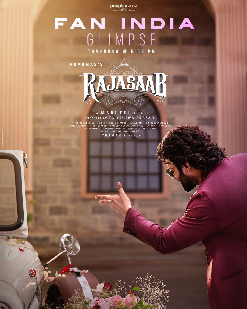 TheAakashavaani's tweet photo. #TheRajaSaab - Glimpse - Tomorrow https://t.co/PpFMzE3RUD