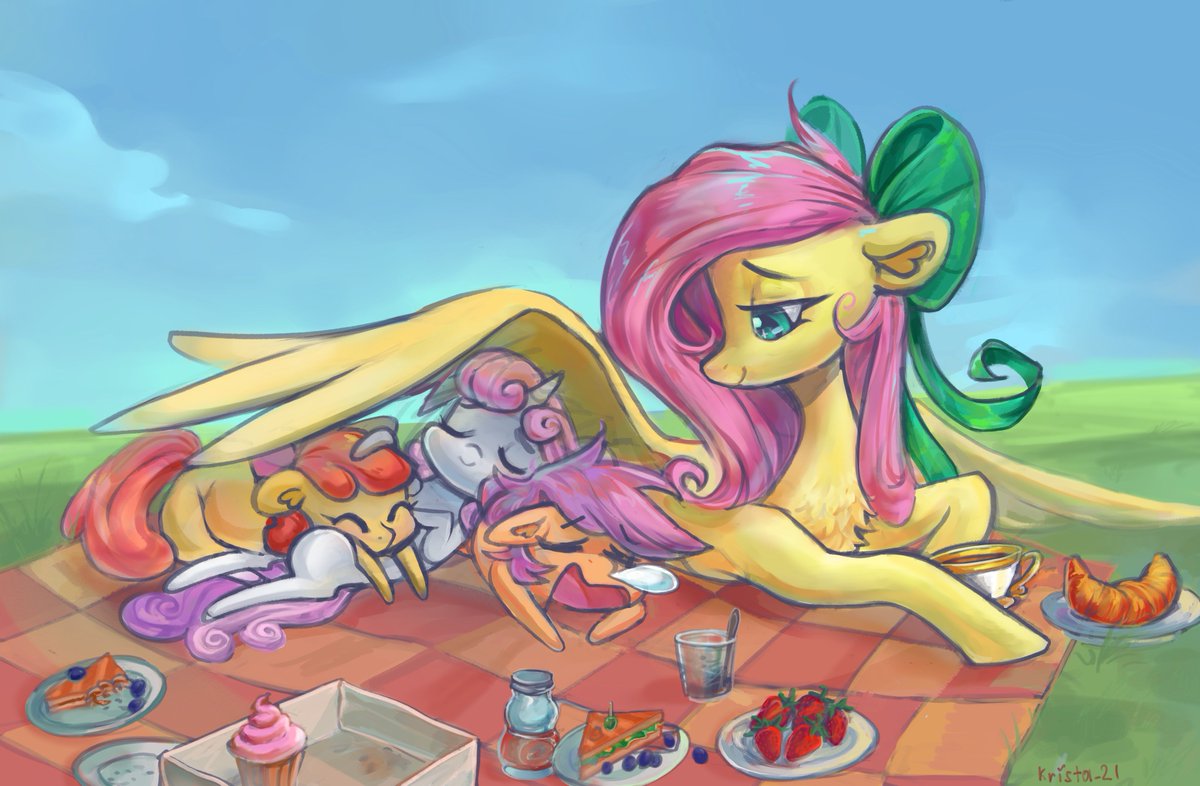 Kristalina_21's tweet photo. The Picnic✨

#Fluttershy #Scootaloo #AppleBloom #Apple_Bloom #SweetieBelle #Sweetie_Belle  #brony #Mlp #Pony #MyLittlePony https://t.co/LGEnBrTpKU