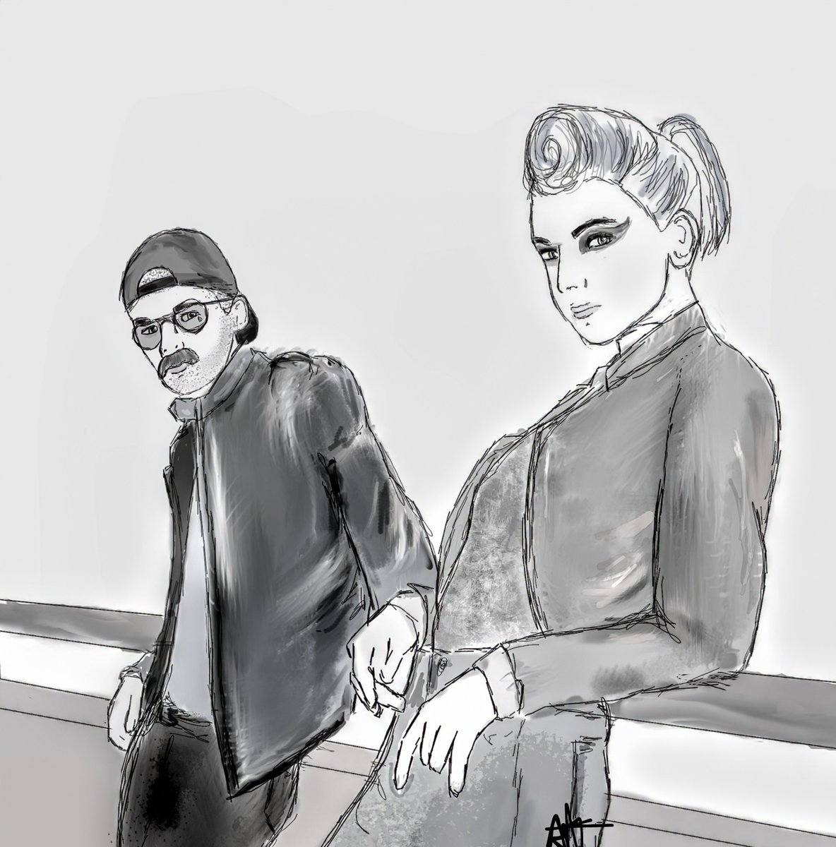 A lovely artist named Ant made this I CAN'T STAND THESE TWO THEY'RE SO STINKIN CUTE