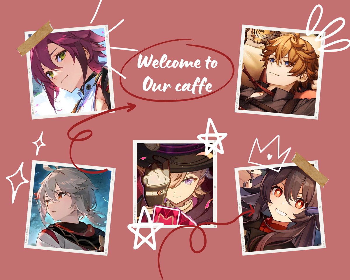 ㅤ               ━ 𝗗𝗮𝘆 𝟭 : 𝗥𝗶𝘇𝘇 ━

Sang surai oranye membalikan papan yang sedari tadi menggantung dipintu, tanda bahwa tokonya kini sudah buka.

"Oh? Selamat datang di caffe kami" ujarnya dengan suara lantang serta senyuman maut yang selalu menempel diwajahnya.