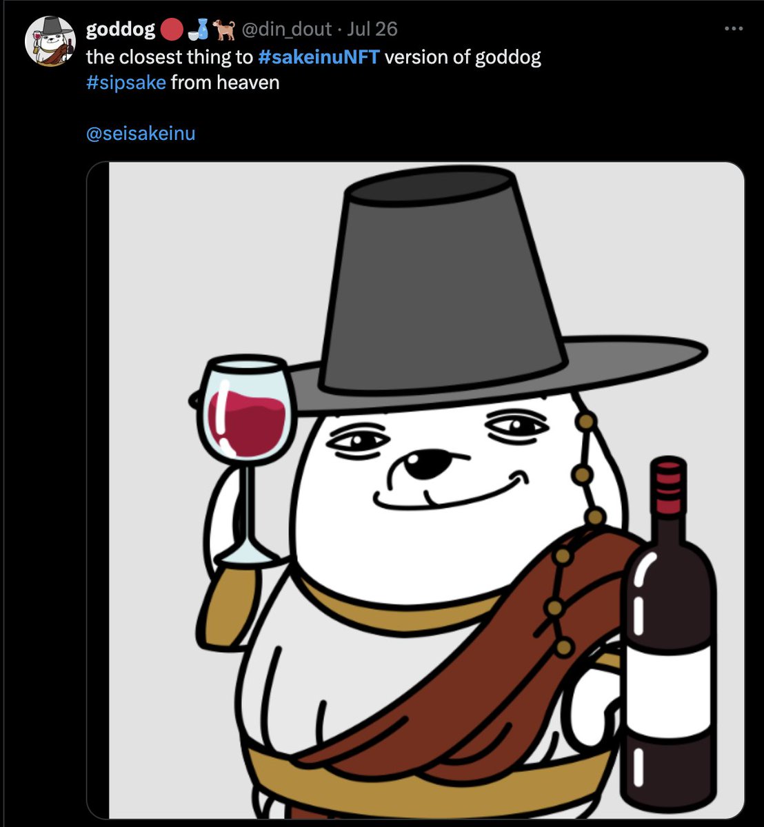 seisakeinu's tweet photo. shakeinus are flowing in! ๐ถโค๏ธโ๐ฅ
๐To be entered into GA, be sure to give your reason for choosing ur combo and tag @seisakeinu #SakeinuNFT #SipSake when positing your image on X!
๐ submit your post link on Zealy to get free $SAKE airdrop! https://t.co/vra216t7j8
๐ if you're holders of the following projects (@CappysNFT @dobnfts @TheColonyNFT__ @GhoonsNFT @OutlinesSEI ), submit your wallet address on Zealy, and increase your chance of winning!
https://t.co/vra216t7j8
๐ถ How to SHAKEINU?
check this out https://t.co/2NymUQ2Eo9