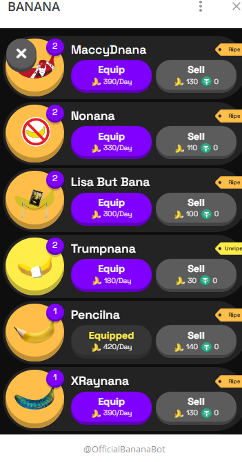 Banana จากCarv t.me/OfficialBanana…