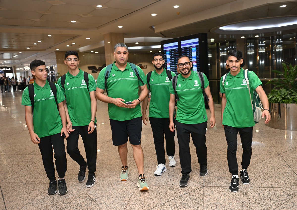 sahfksa's tweet photo. 📸✈️ بعثة #ناشئين_أخضر_اليد⁩ تغادر إلى سلوفينيا لإقامة معسكر تدريبي يستمر حتى الـ (18) من شهر أغسطس 2024م، استعداداً للمشاركة في البطولة الآسيوية الـ (10) لكرة اليد. https://t.co/FlPnwqJ1pW