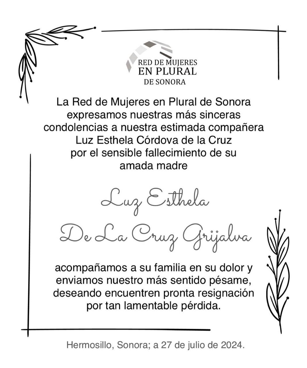 Acompañamos con cariño a nuestra estimada compañera <a href="/TelyCordova/">Tely Cordova</a> y familia. DEP su amada madre.