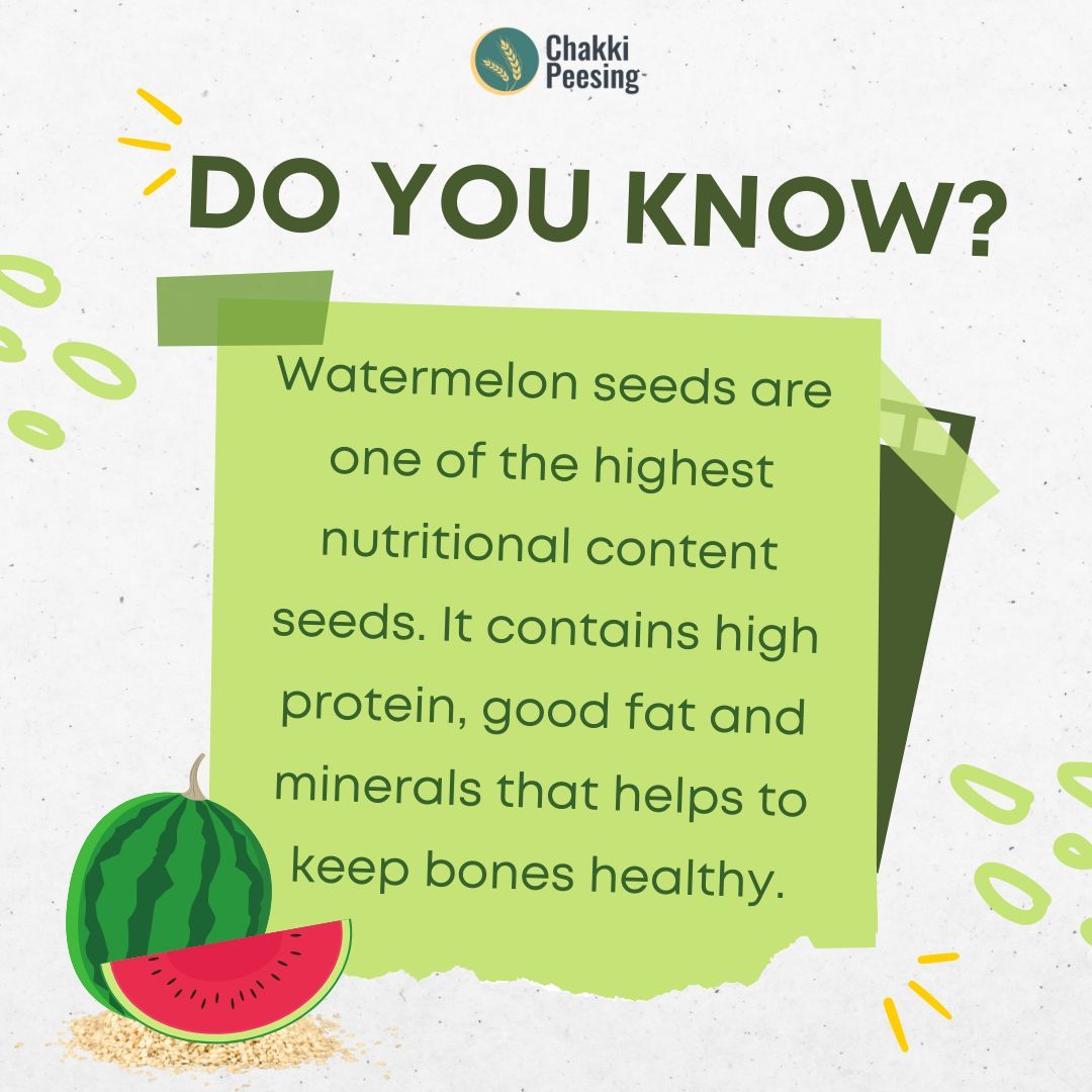 chakkipeesing's tweet photo. watermelon seeds! your health partner 
Order now from Chakki Peesing
#chakkipeesing #watermelon #waterloenseeds #healthyseeds #seeds #healthyfood #funfacts #foodfacts https://t.co/VF4jFDOnlh