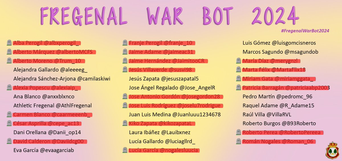 FREGENAL WAR BOT tweet media